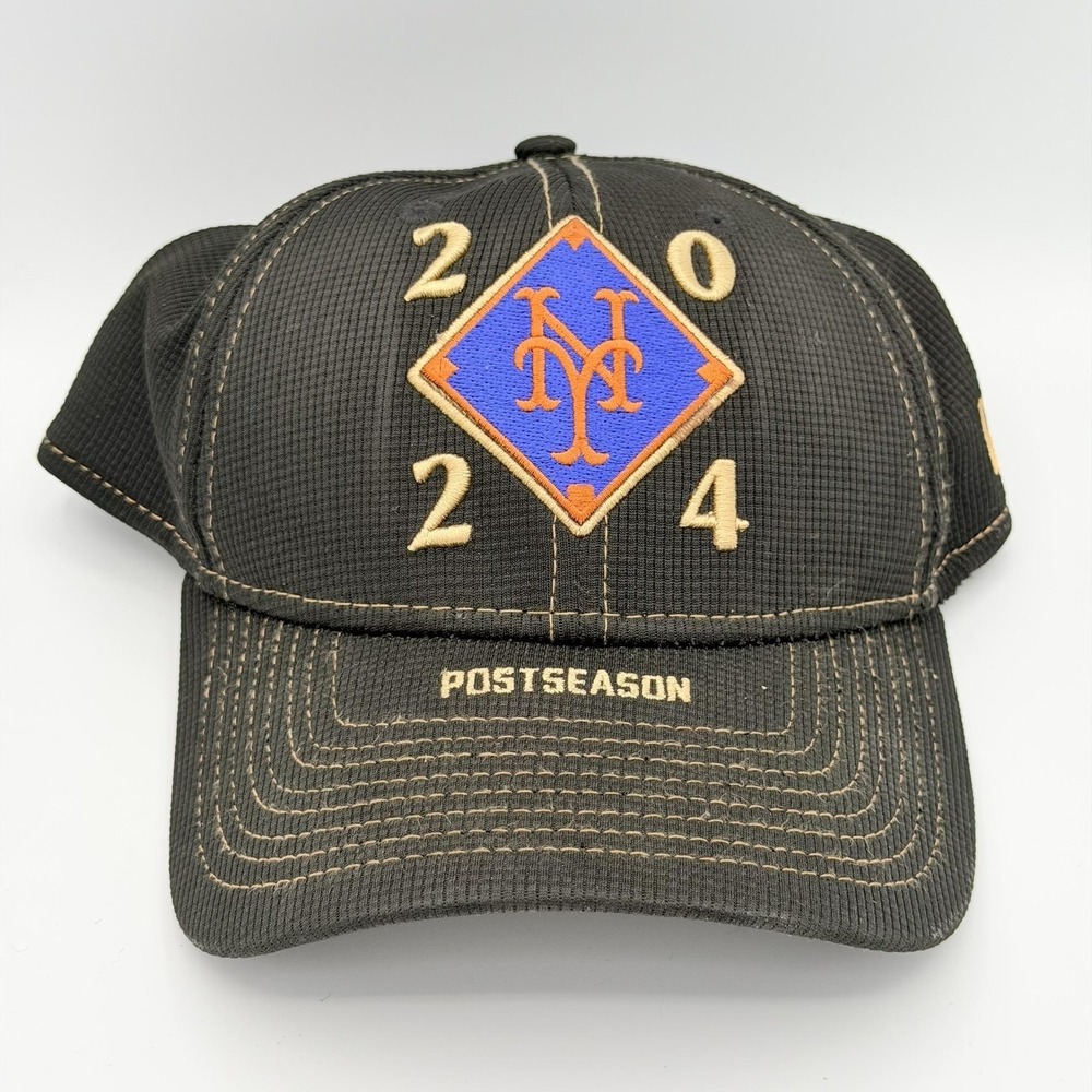 New York Mets Hat Cap Snap Back Mens One Size Black MLB 2024 Postseason New Era